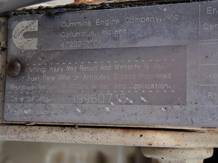 Used 1996 Cummins 4BTA 3.9 Diesel Power Unit 116 HP