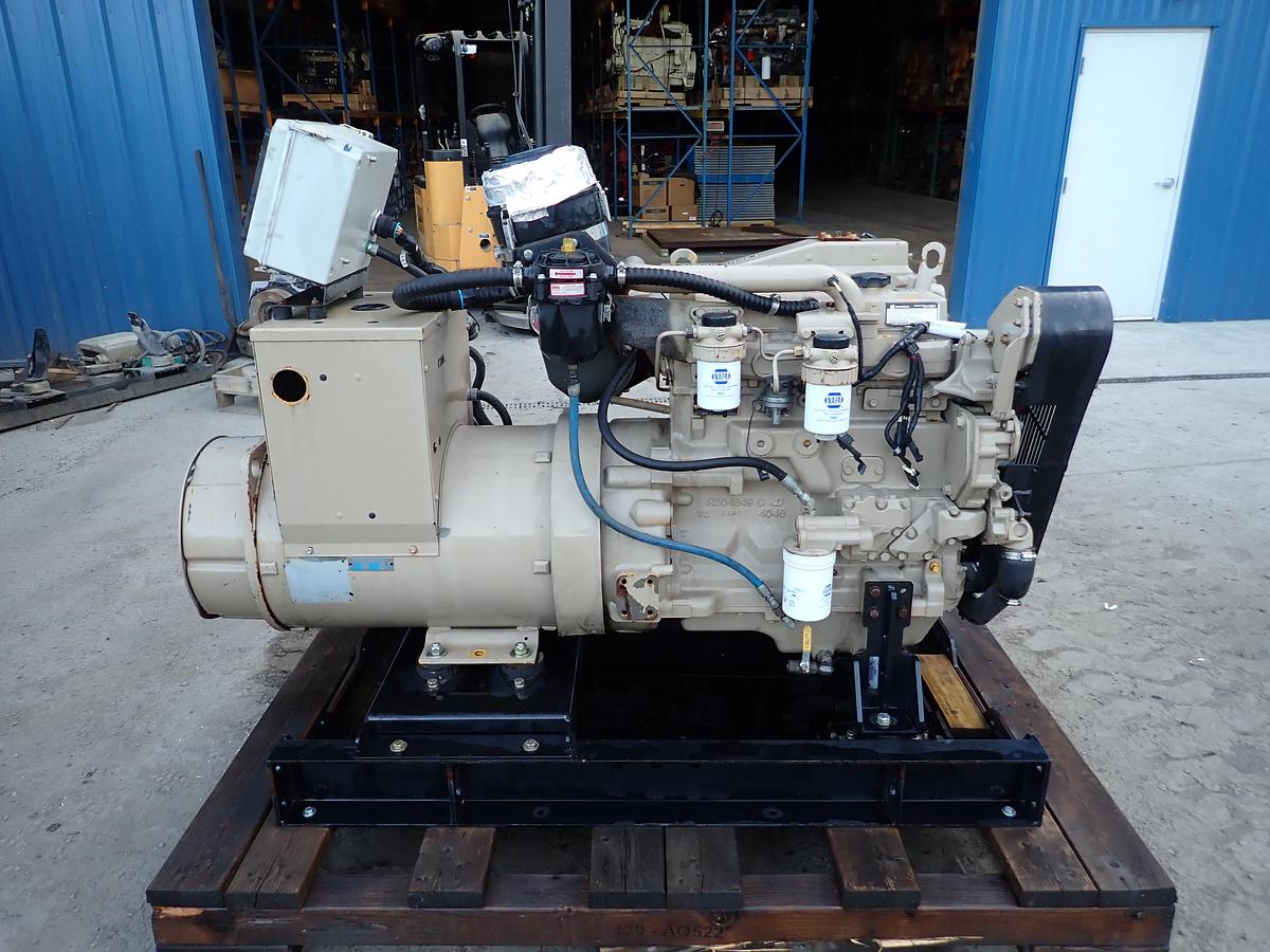 Used 2012 John Deere 4045TFM75 65 KW Marine Generator