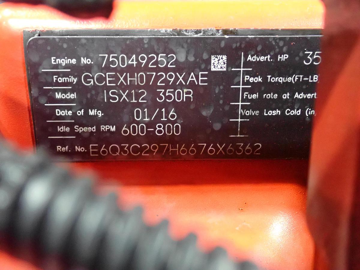 Used 2016 Cummins ISX12 350 Diesel Engine CPL 4591