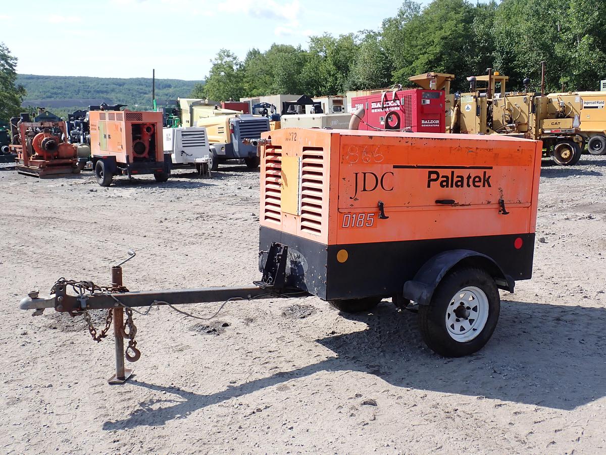 Used Sullivan Palatek DF185P3IZ 185 CFM Air Compressor ISUZU DIESEL