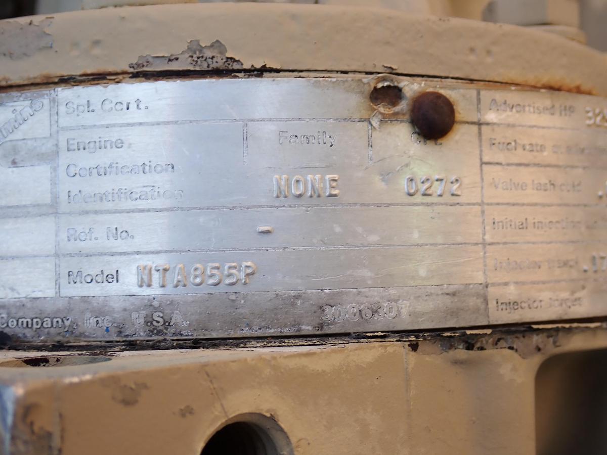 Used 1978 Cummins NTC-855P Small Cam Diesel POWER UNIT CPL 272