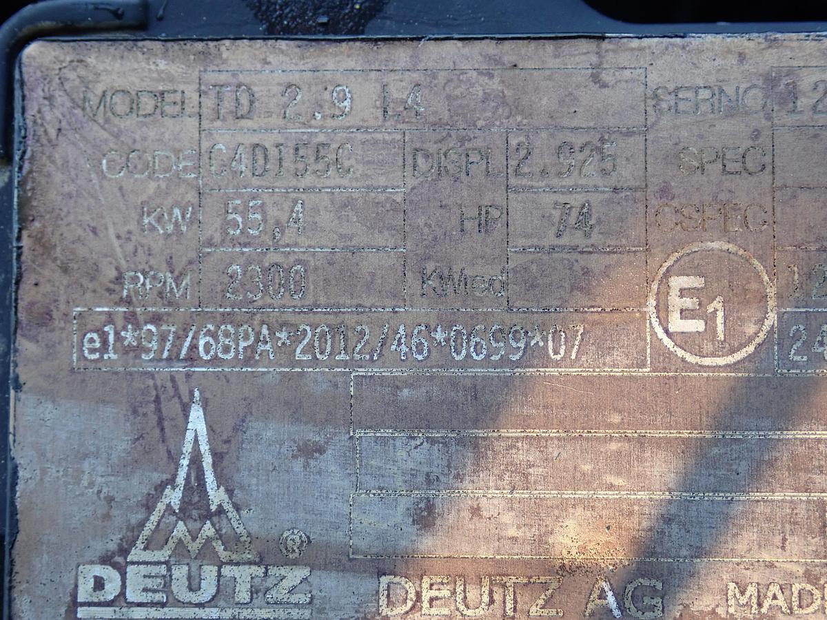 Used 2018 Deutz TD2.9L4 Diesel Power Unit 1567 HOURS