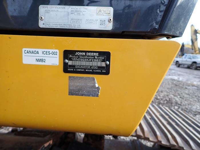 Used 2019 John Deere 470G LC Hydraulic Excavator Q/C Aux. Hydraulics