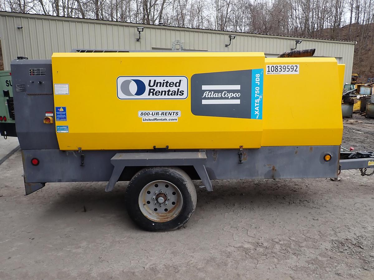Used 2018 Atlas Copco XATS750 JD8 Air Compressor 175 PSI!