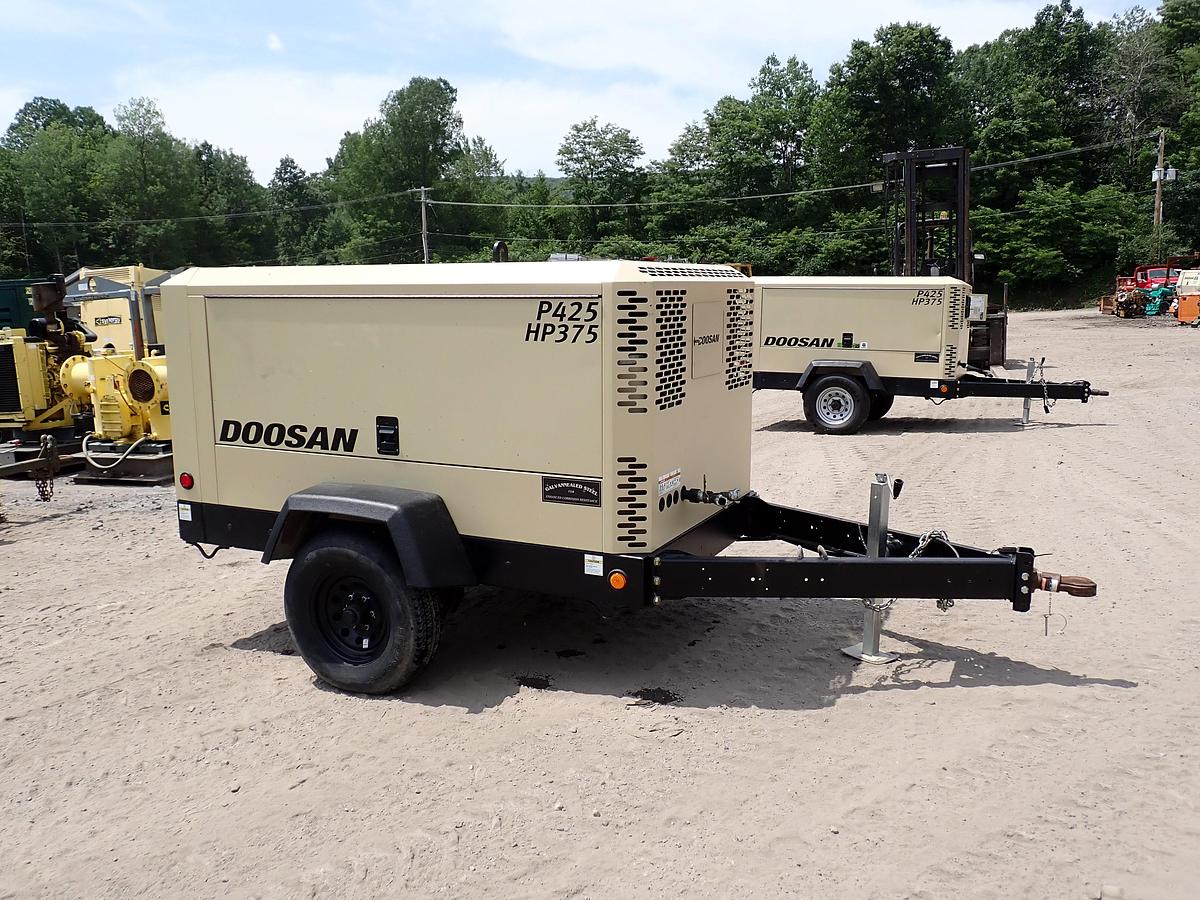 Used 2023 Doosan P425/HP375 Air Compressor 1078 HOURS