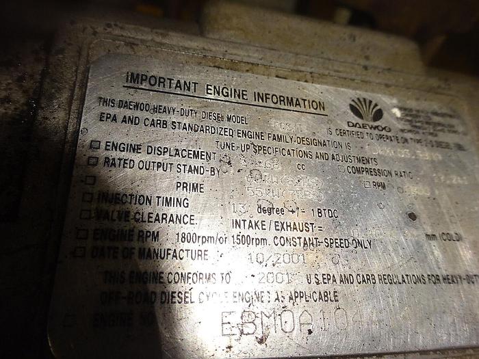 Used Daewoo PO34TI Diesel Engine Turbo RUNS EXC. VIDEO! PO-34TI Loader Generator