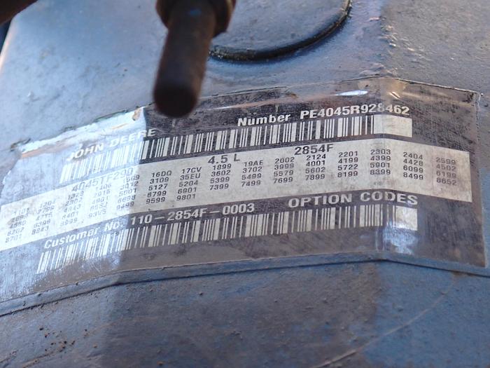 Used 2013 John Deere 4045TF290 Diesel Power Unit