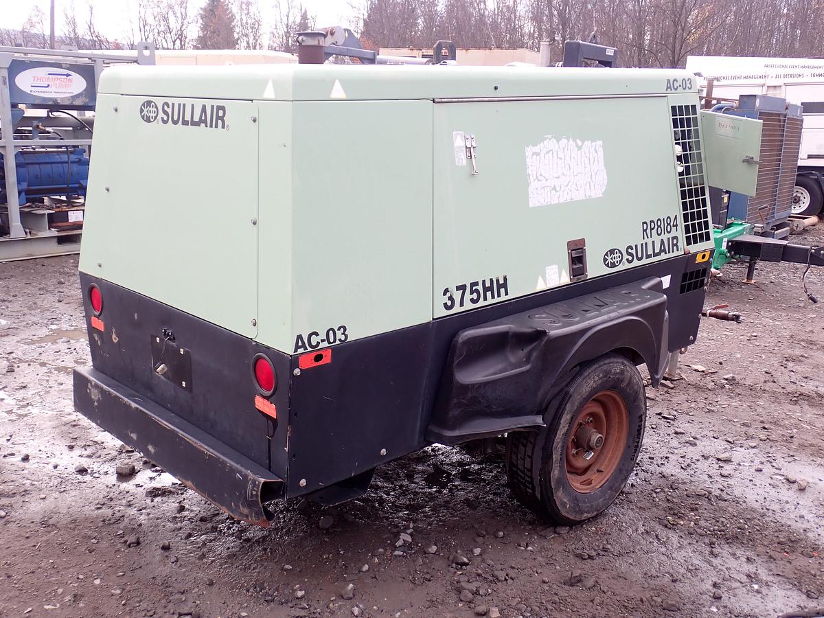 Used 2008 Sullair 375HH 375 CFM Air Compressor 200 PSI 49 ORIGINAL HOURS!