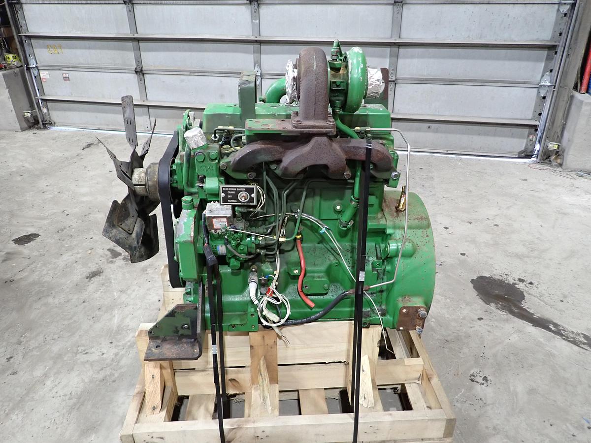 Used John Deere 4045TF151 Turbo Diesel Engine 744 HOURS!