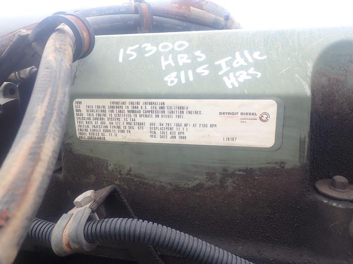 Used 1999 Detroit Diesel 11.1 Liter Series 60 Engine RUNS EXC! Terex TA35 Truck