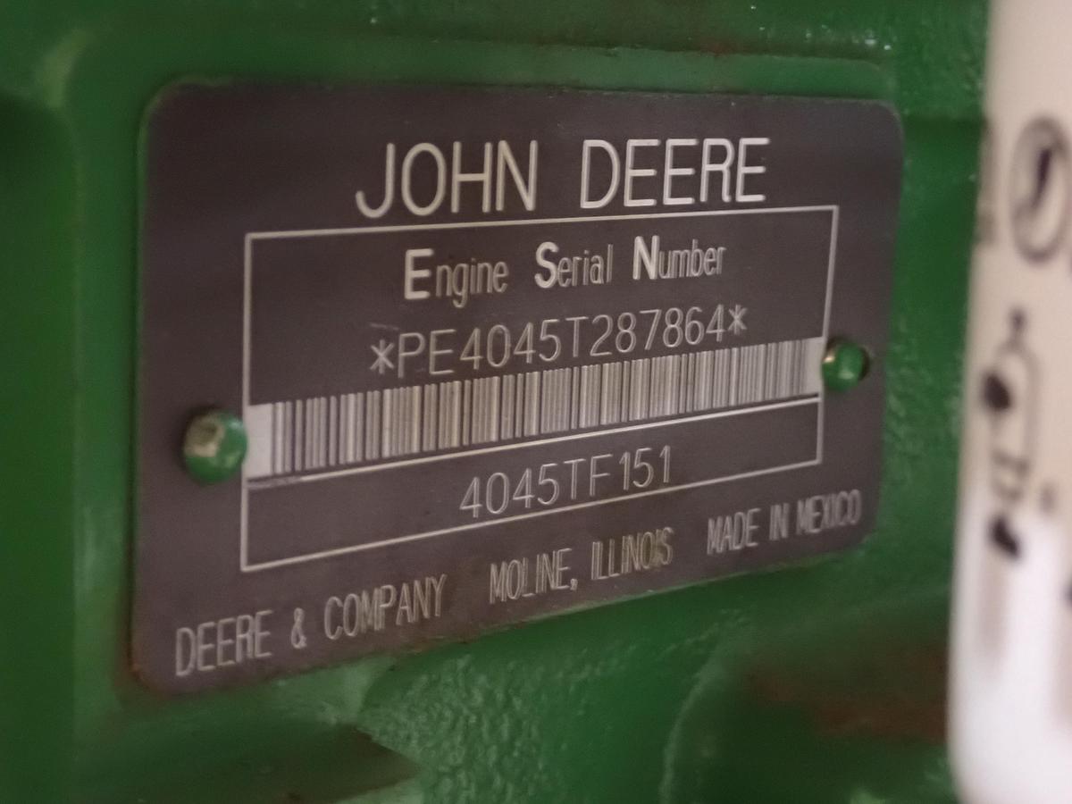 Used John Deere 4045TF151 Turbo Diesel Engine 744 HOURS!