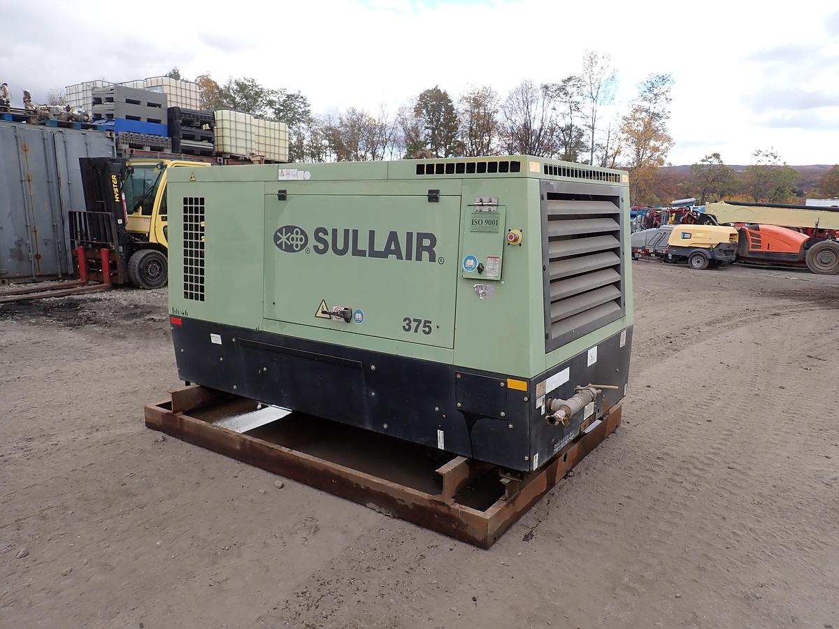 Used 2015 Sullair 375C Air Compressor CAT DIESEL 375 CFM 1678 HOURS