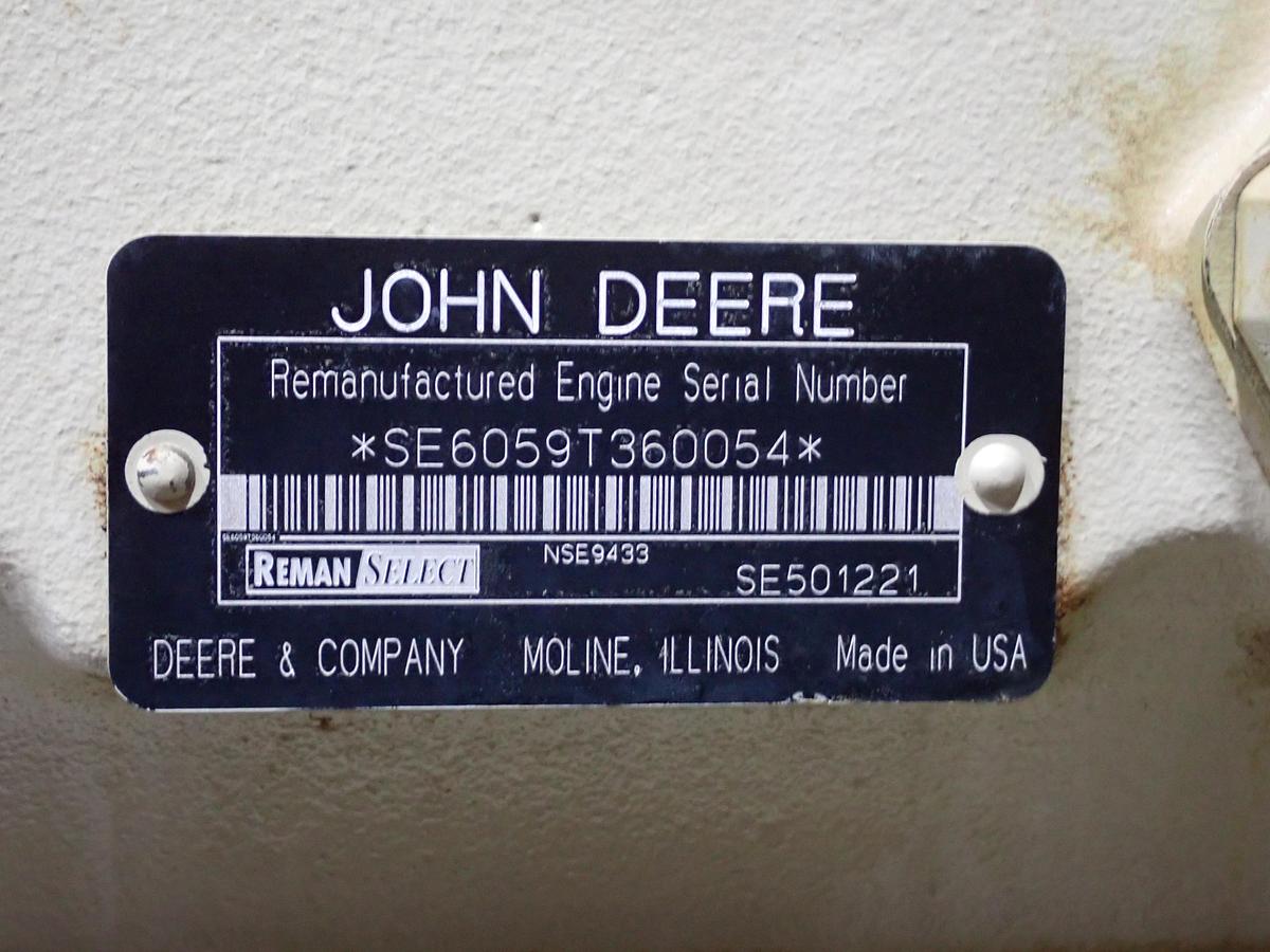 Refurbished John Deere 6059T Diesel Engine GOVT SURPLUS REMAN
