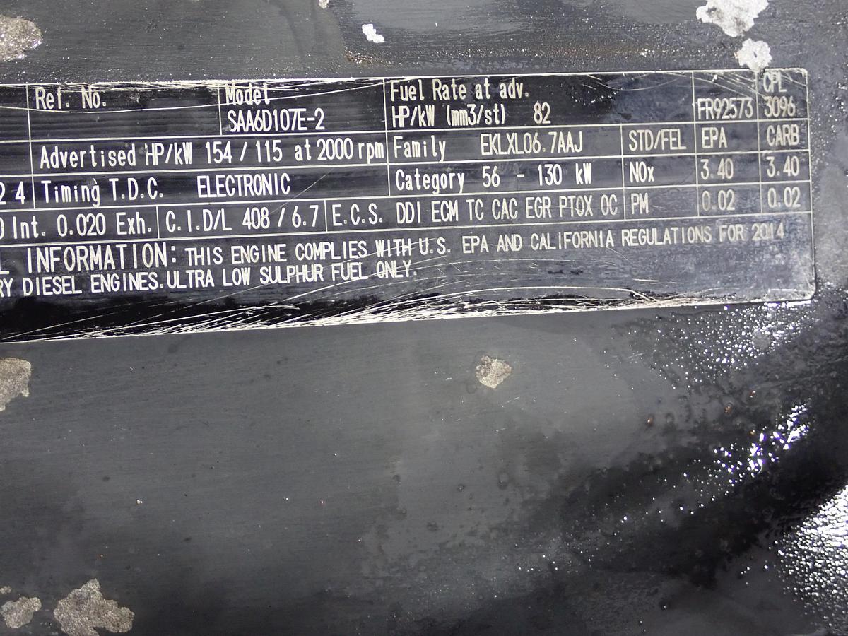 Used 2014 Komatsu SAA6D107E-2 Diesel Engine