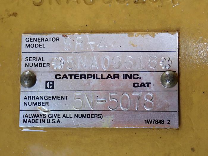 Used 1995 CAT SR4B 500 KW Standby Generator 1134 HOURS!