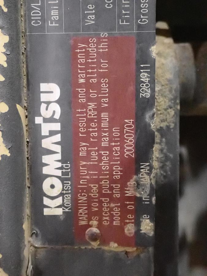 Used 2006 Komatsu SAA6D102E-2 Diesel Engine CPL 8265
