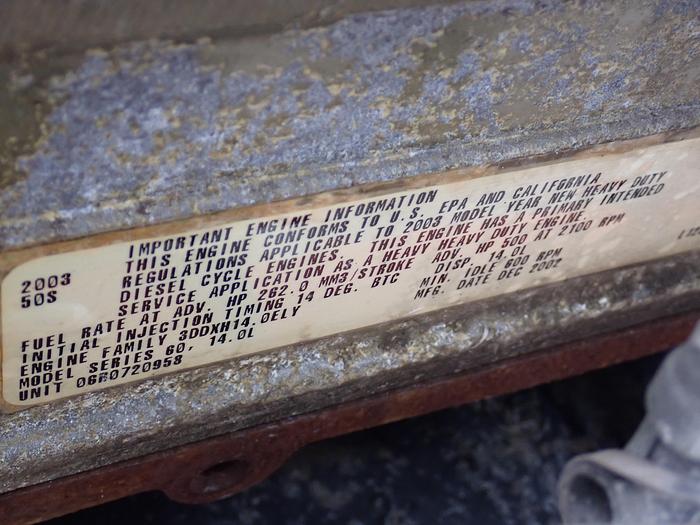 Used 2003 Detroit Diesel Series 60 14 Liter Diesel Engine LOW MILES!