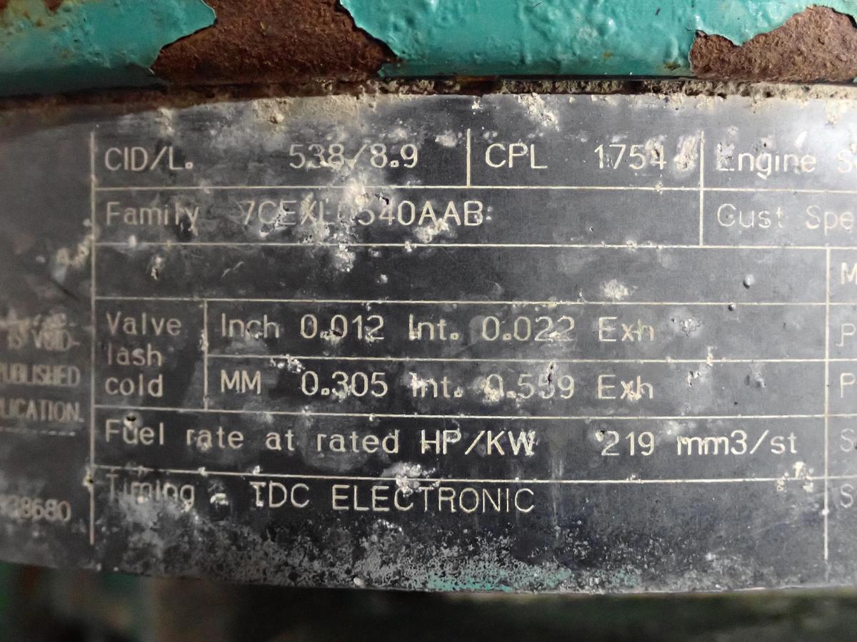 Used 2007 Cummins QSL9 Diesel Engine CPL 1754