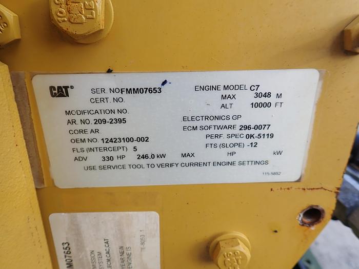 Used 2007 CAT C7 GOV'T SURPLUS Diesel Truck Engine 330 HP FMM