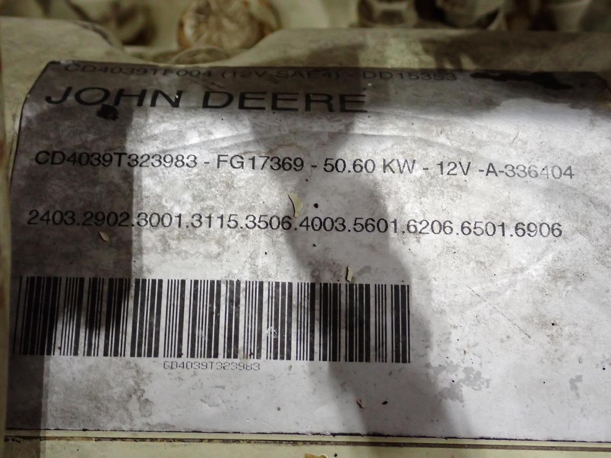 Used 1997 John Deere 4039TF004 Turbo Diesel Engine