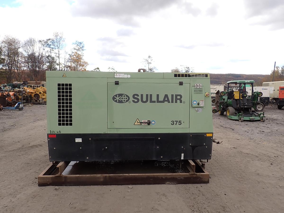 Used 2015 Sullair 375C Air Compressor CAT DIESEL 375 CFM 1678 HOURS