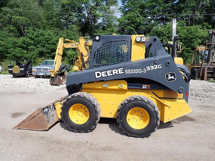 Used 2020 John Deere 332G Skidsteer Loader LOW HRS! High Flow Aux. Q/C A/C 12-16.5