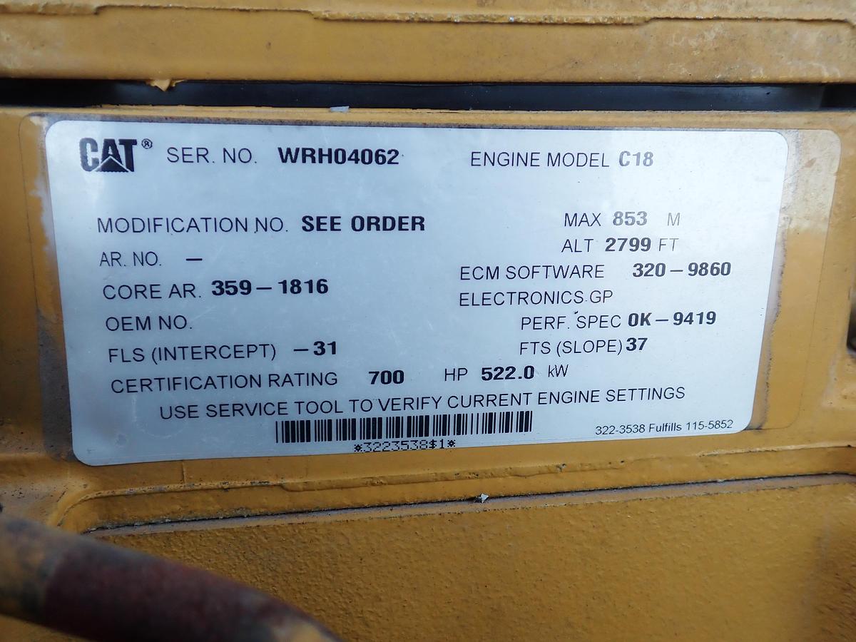 Used 2013 CAT C18 Twin Turbo Diesel Engine AR # 366-9753