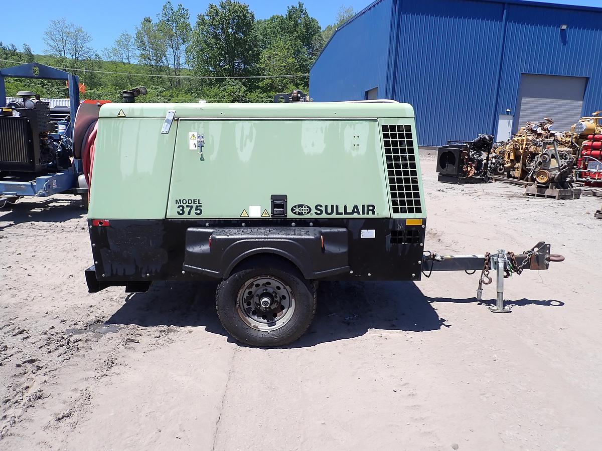 Used 2012 Sullair 375CA3 375 CFM Air Compressor CAT DIESEL