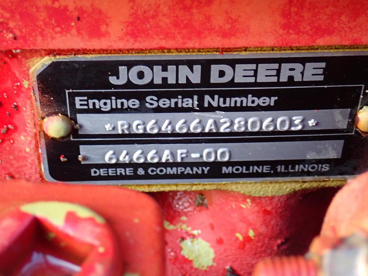 Used John Deere 6466AF-00 Diesel Engine