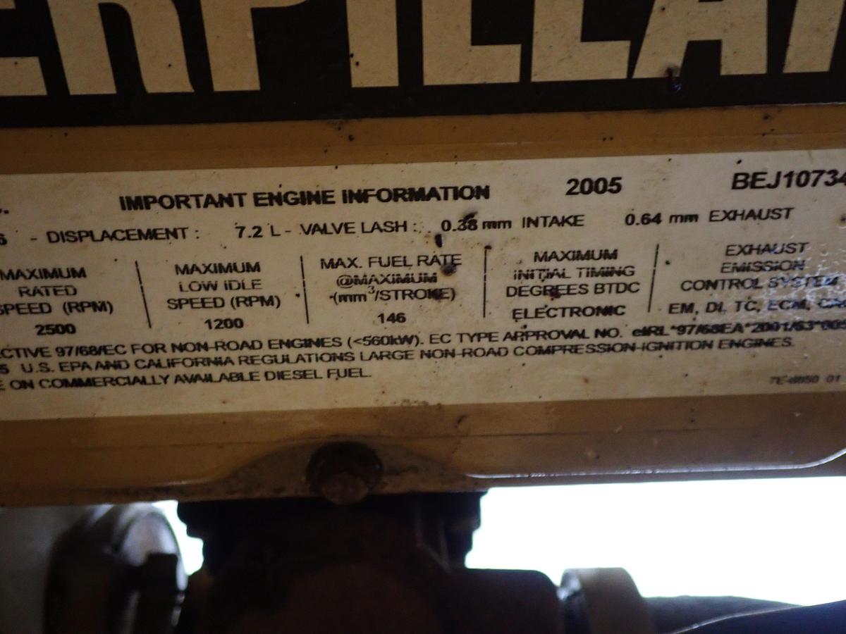 Used 2005 CAT 3126B Diesel Engine COMPLETE POWER UNIT! 250 HP