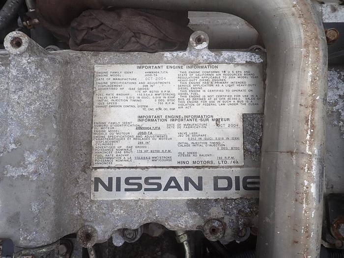 Used 2004 Nissan J05D-TA Turbo Diesel Engine GOOD RUNNER! J05 Hino Truck
