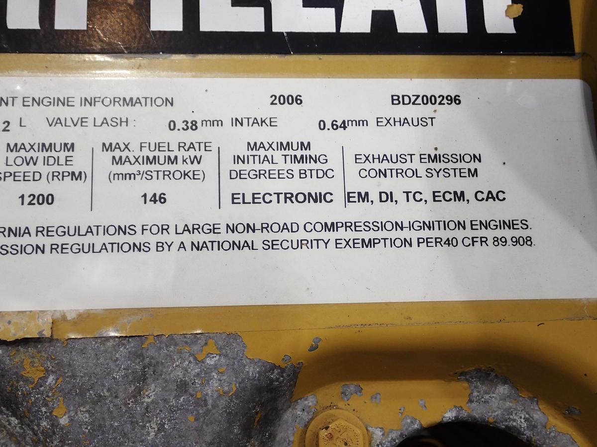 Used 2006 CAT 3126B Diesel Engine A/R 211-9442