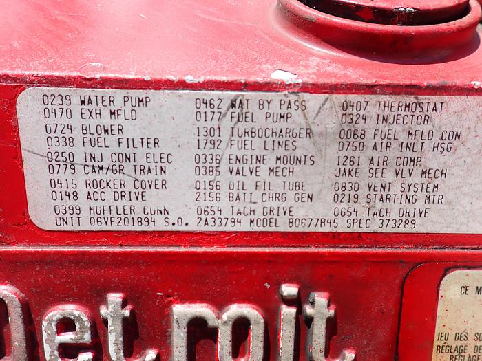 Used 1993 Detroit Diesel 6V92TA Truck Engine 350 HP DDEC