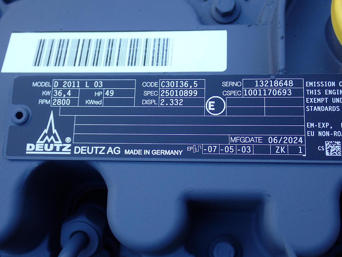 Deutz D2011 L03 Diesel Engine FACTORY NEW!