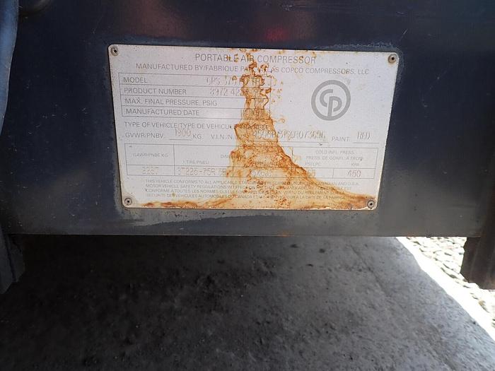 Used 2012 Chicago Pneumatic CPS375 375 CFM Air Compressor LOW HOURS! VIDEO! Trailer
