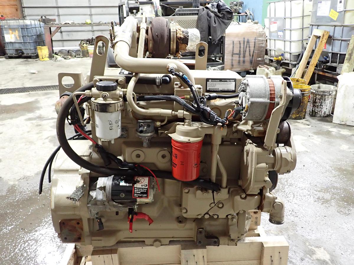 Used John Deere 4045TF275 Turbo Diesel Engine 3499 HOURS