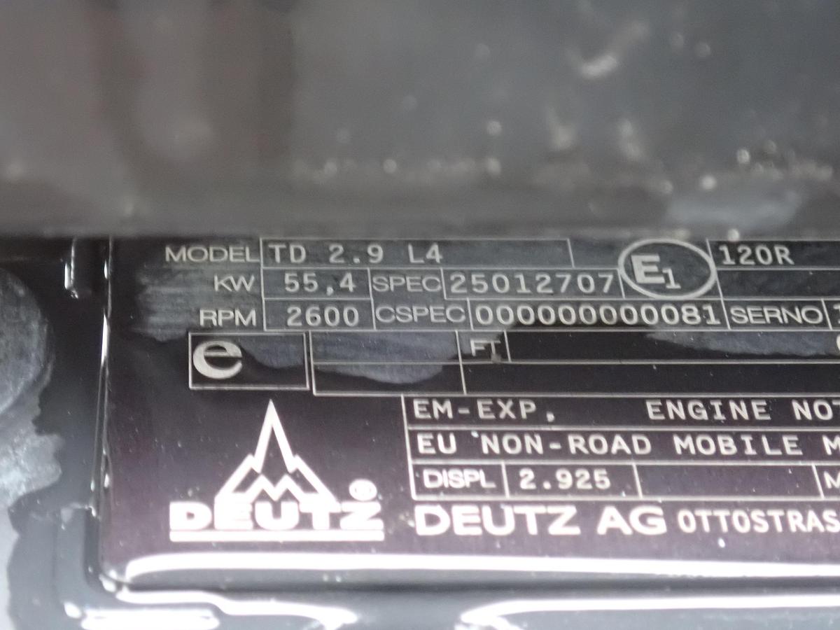 Used 2019 DEUTZ TD2.9L4 Diesel Power Unit 74 HP