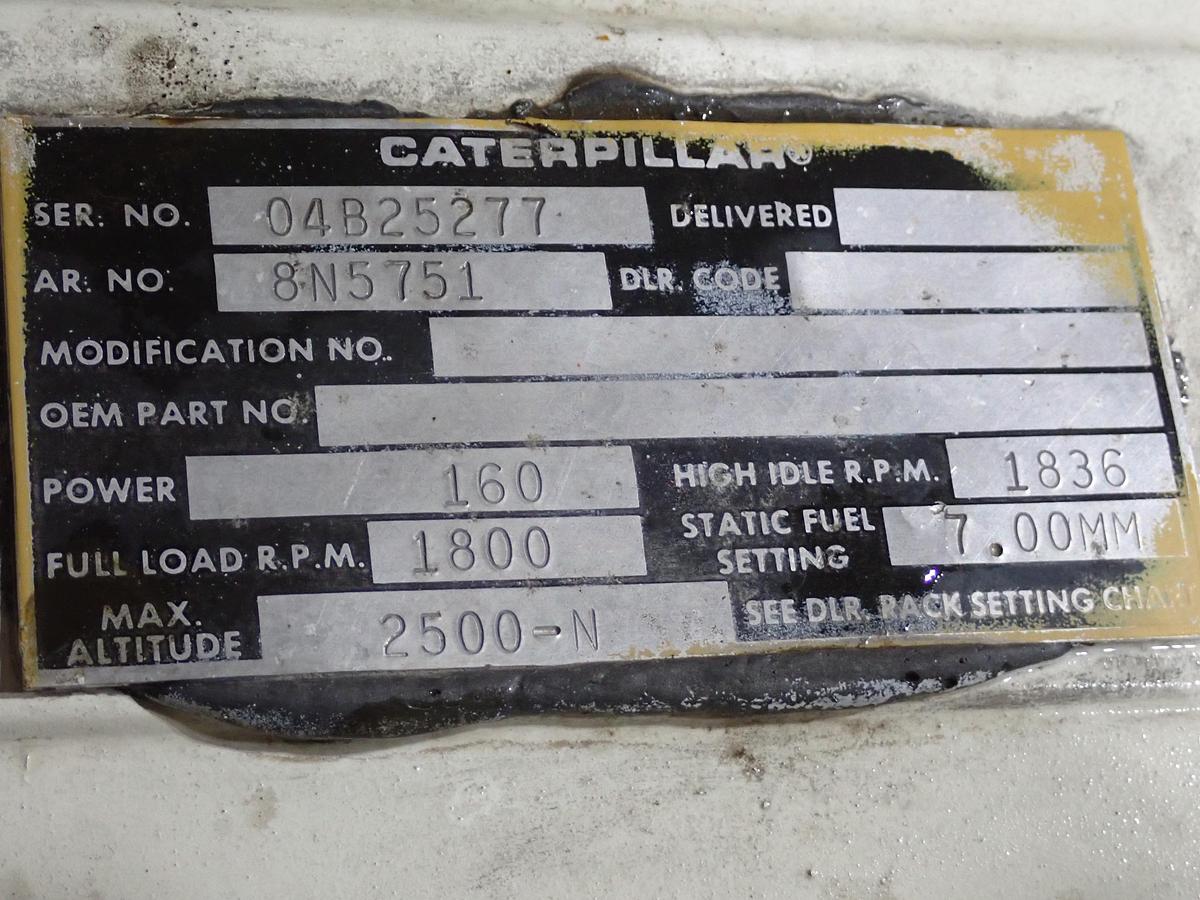 Used CAT 3304 PC Diesel Engine 670 HOURS! AR # 8N-5751