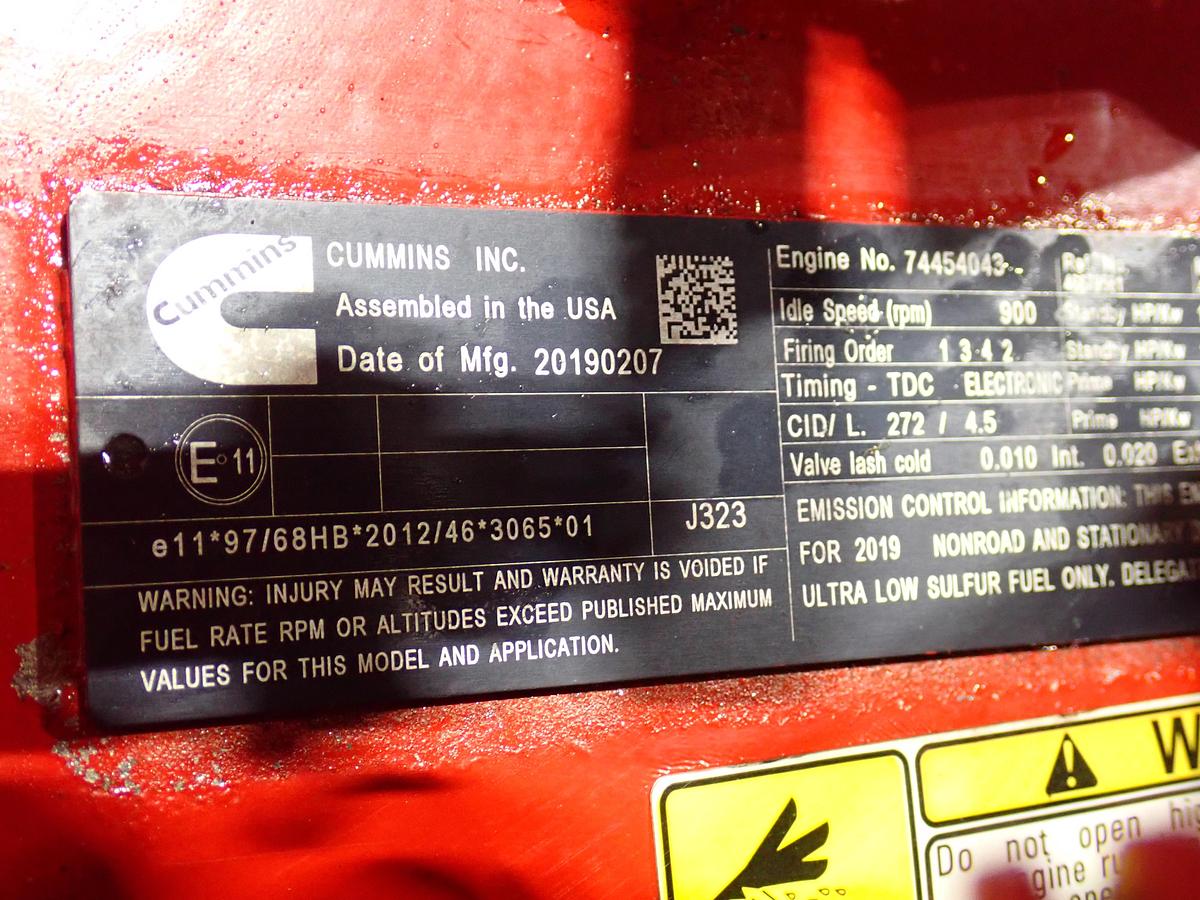 Used 2019 Cummins QSB 4.5 Diesel Engine CPL 4665