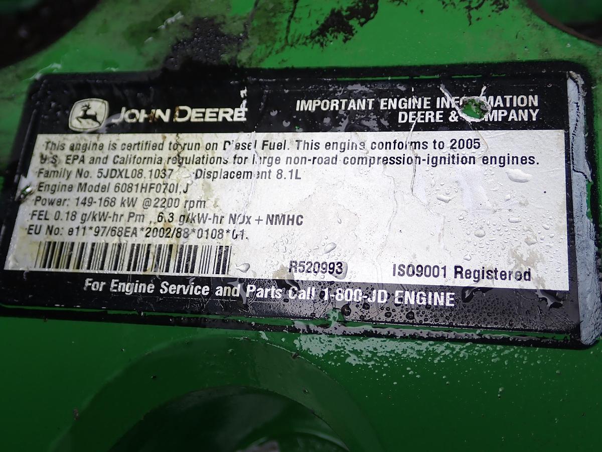 Used 2005 John Deere 6081HF070 Diesel Power Unit