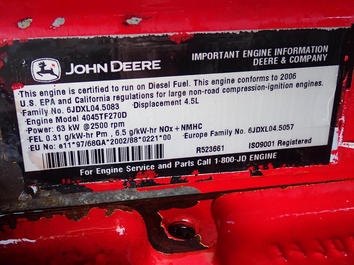 Used 2006 John Deere 4045TF270 Diesel Engine Power Unit