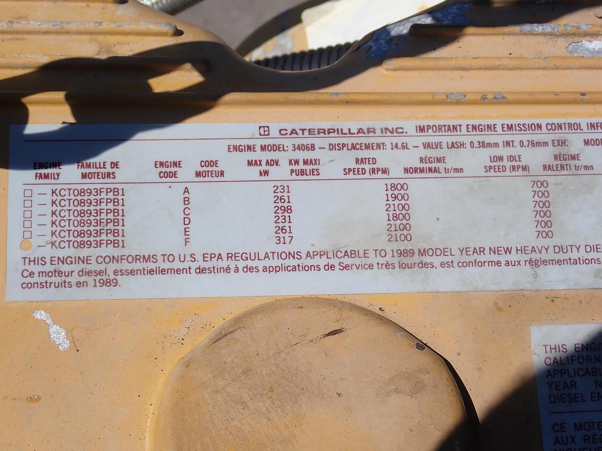Used 1989 CAT 3406B 425 HP Diesel Truck Engine