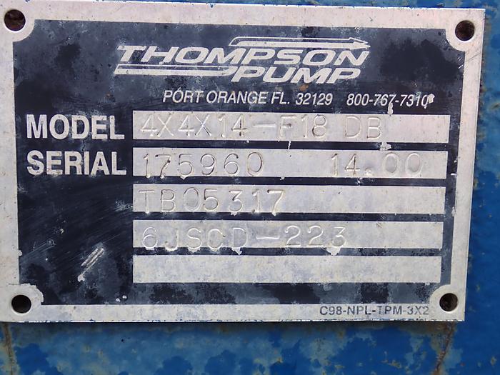 Used 2012 Thompson 6JSCD 6" Water Pump