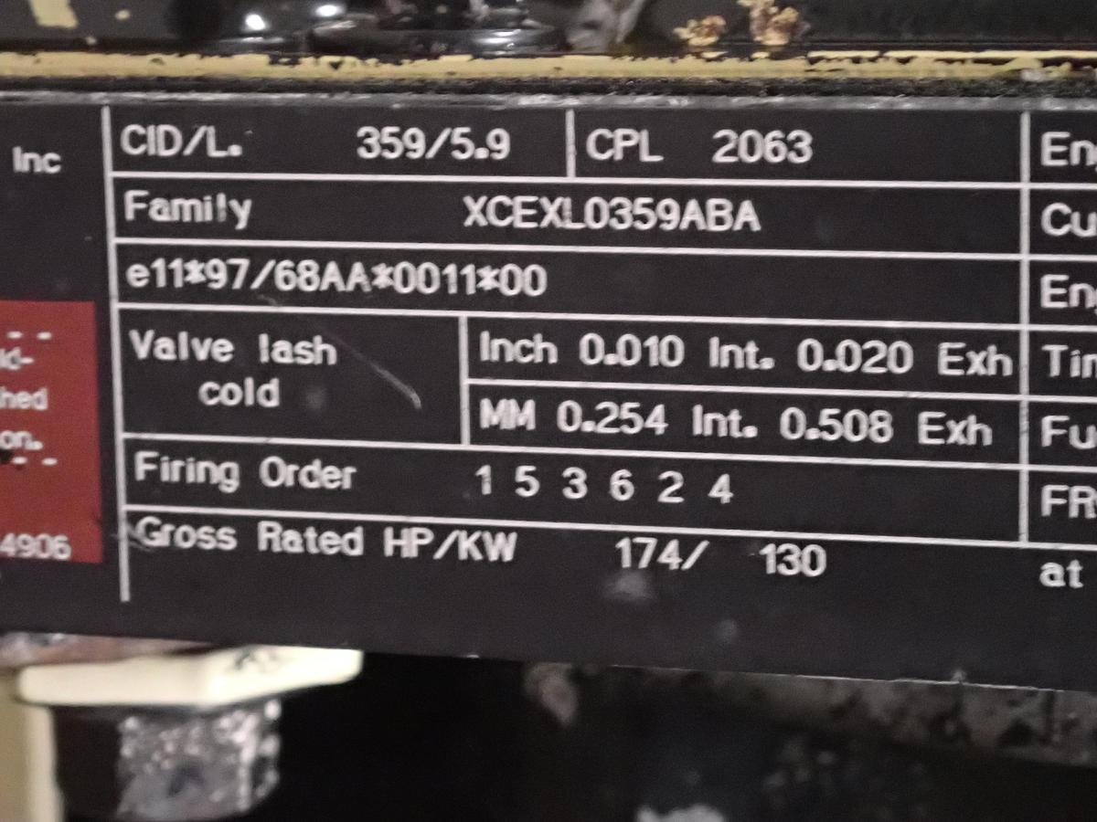 Used 1999 Cummins B5.9C Turbo Diesel Engine P PUMP! 174 HP!