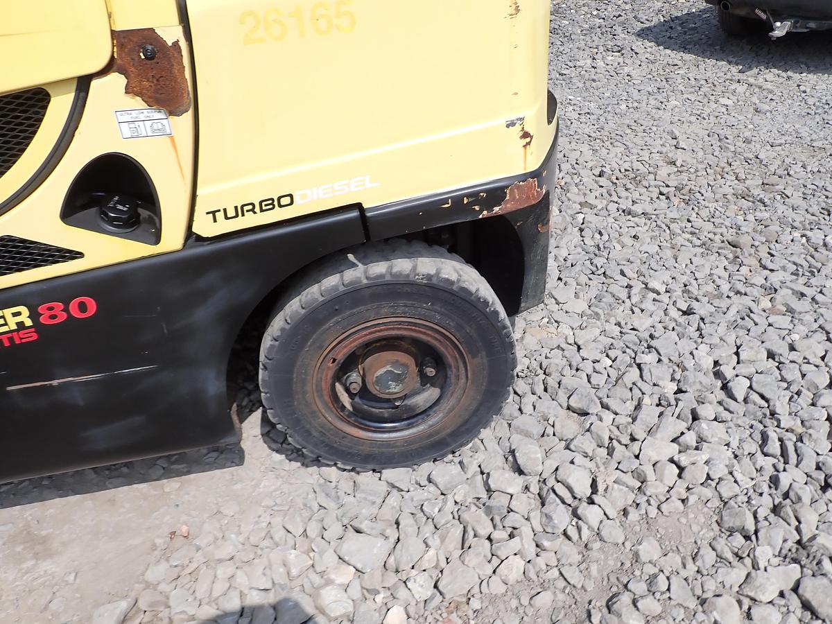Used 2015 Hyster H80FT Diesel Forklift LOW HOURS! POSITIONERS!