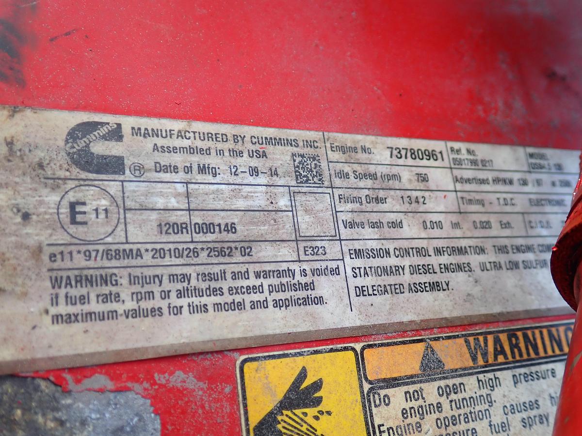 Used 2016 Cummins QSB 4.5 Turbo Diesel Engine CPL 3670
