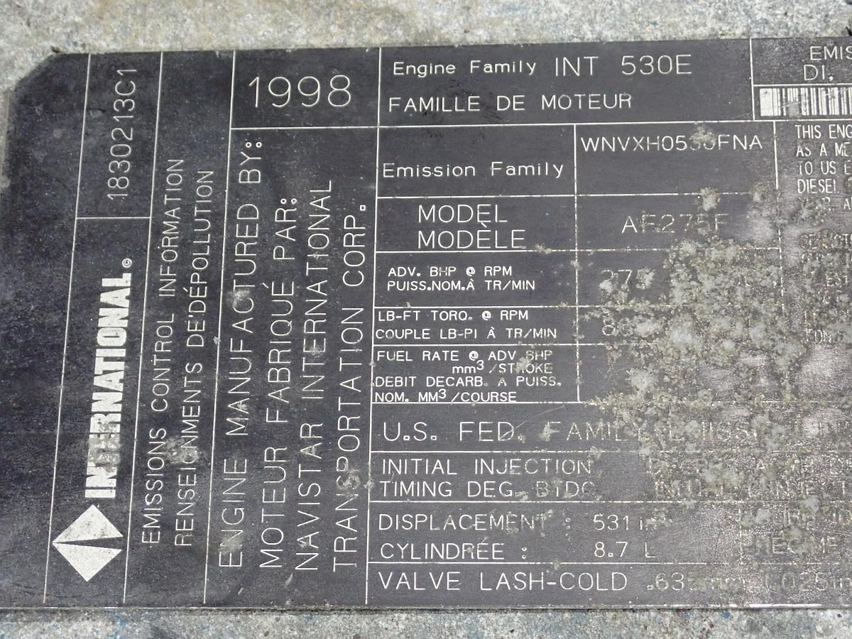Used 1998 International DT530E Diesel Engine 275 HP 23K ORIGINAL MILES!