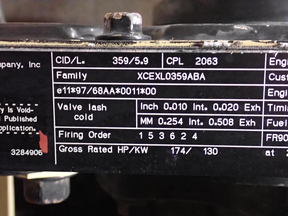 Used 1999 Cummins B5.9C Turbo Diesel Engine P PUMP! 174 HP!