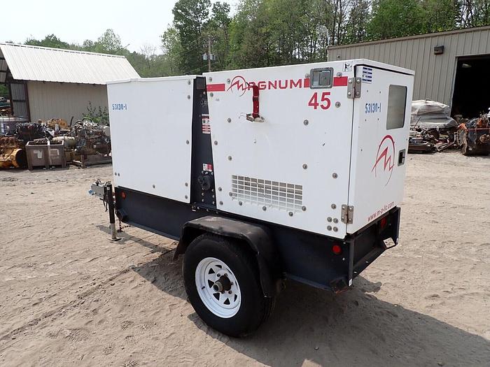 Used 2012 Magnum MMG45FHK 45 KvA Generator Genset Towable KUBOTA DIESEL! LOW HOURS!