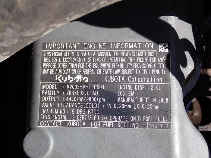 Used 2008 Kubota V2003-M-T-ES01 Turbo Diesel Engine
